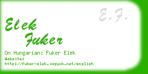 elek fuker business card